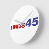 I 恋しく思 45 ラウンド壁時計 (傾斜)