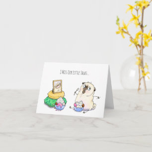 I 恋しく思 Our Little Tooks Pug Card(私の小さなトークカード) カード