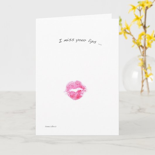 I 恋しく思 Your Lips Card（英語） カード (黄色い花)