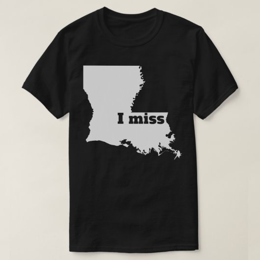 I 恋しく思Louisianaマイホーム州Tシャツ Tシャツ (デザイン正面)