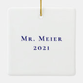 I 教え代数/名前の付いた超大国 セラミックオーナメント (裏面)