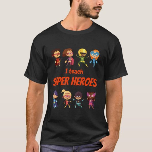I 教え Heroes -漫画ブックHero先生 Tシャツ (正面)