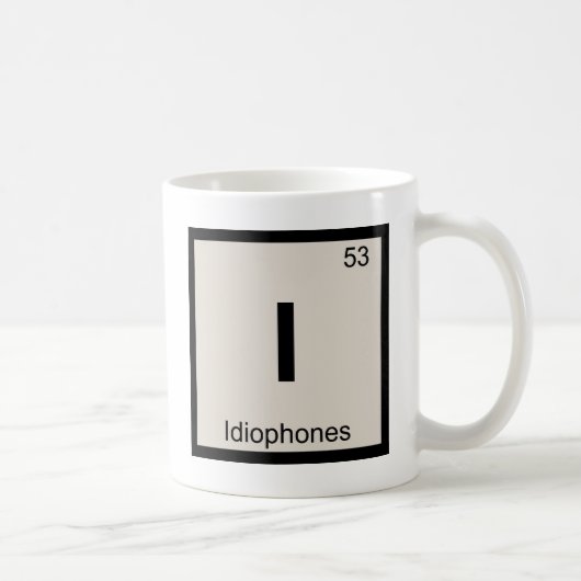 I - 特性楽器の音楽化学元素周期表 コーヒーマグカップ (右)