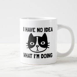 I.猫をアイディアしていなおもしろいい ジャンボコーヒーマグカップ