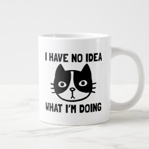 I.猫をアイディアしていなおもしろいい ジャンボコーヒーマグカップ