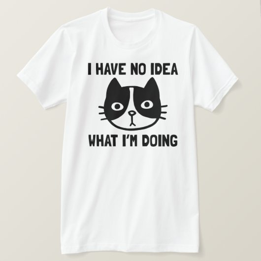 I.猫をアイディアしていなおもしろいい Tシャツ (デザイン正面)