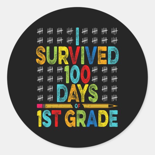 I 生き延び 100年1月100日の日100 ラウンドシール (正面)