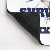 I 生き延び Blue Covid Virus Gelマウスパッド マウスパッド (コーナー)