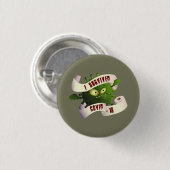 I 生き延び COVID-19 缶バッジ (正面&裏面)