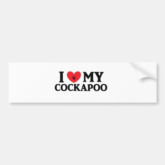 I ♥私のCockapoo バンパーステッカー (正面)