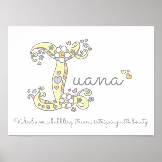 I（私）は、Iuana（イユアナ）の最初の落書きアートの名前の意味が気になります。 ポスター (正面)