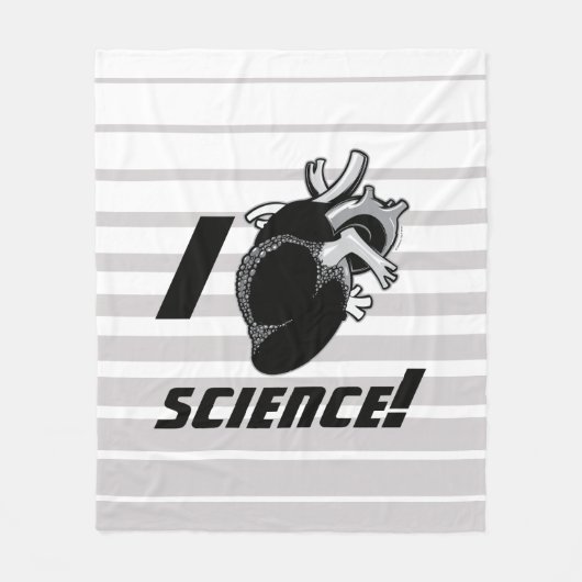 I (解剖ハート)科学 フリースブランケット (正面)