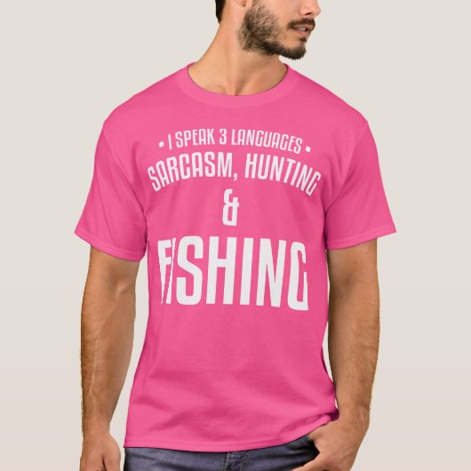 I 話 3言語皮肉狩りと魚釣り Tシャツ (正面)