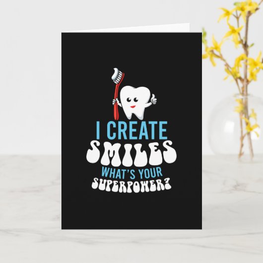 I.超大型歯科医をスマイルする カード (黄色い花)