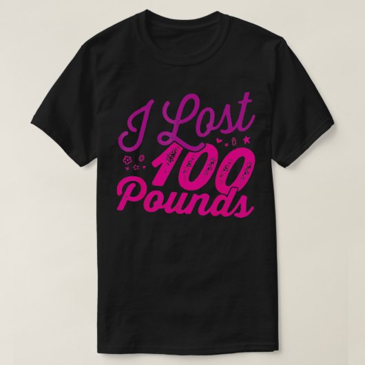 I 100ポンド失った健康ゴールお祝いギフト Tシャツ (デザイン正面)