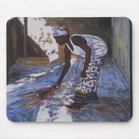 I 2002年を掃除している女の子 マウスパッド (正面)