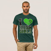 I <3アイルランド人の女の子 Tシャツ (正面フル)