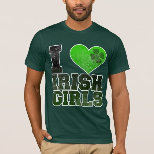 I <3アイルランド人の女の子 Tシャツ (正面)