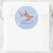 I <3サメ：ハンマーヘッド ラウンドシール (バッグ)