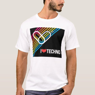 I <3テクノ Tシャツ