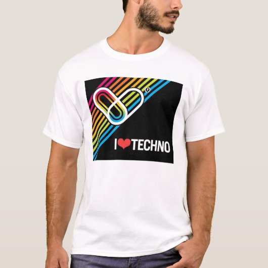I <3テクノ Tシャツ (正面)