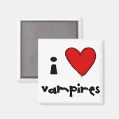 I <3ヴァンパイア – 赤い磁石 マグネット (正面/裏面)