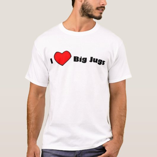 I <3大きい水差し Tシャツ (正面)