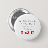 I <3数学。 I <3 U 缶バッジ (正面&裏面)