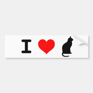 I <3猫のバンパーステッカー バンパーステッカー