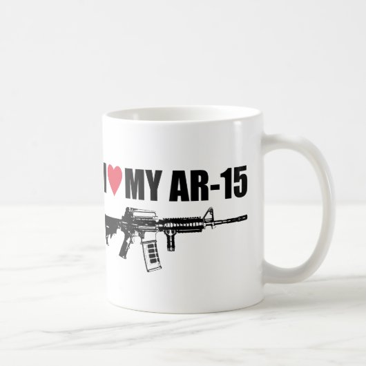 I <3私のAR-15 コーヒーマグカップ (右)