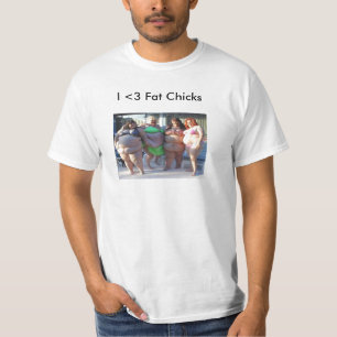 I <3脂肪質のひよこのワイシャツ[新しい] Tシャツ