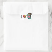 I <3脳 – ゾンビはどこにでもある！ ラウンドシール (バッグ)