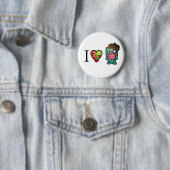 I <3頭脳のゾンビはどこでもあります! 缶バッジ (インサイチュ)