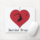 I <3髭があるドラゴン マウスパッド (マウス)