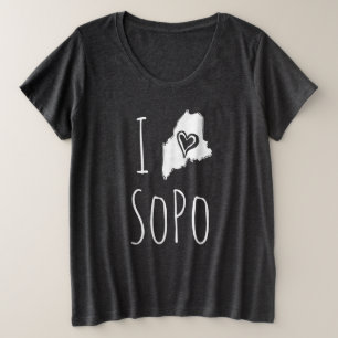 I <3 [ここのメインのあなたの町] プラスサイズTシャツ