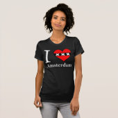 I <3 Amsterdam Female Black Tシャツ (正面フル)