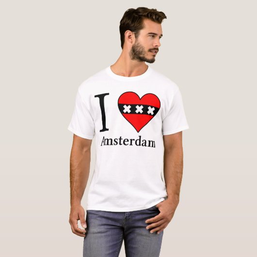 I <3 Amsterdam Tシャツ (正面フル)