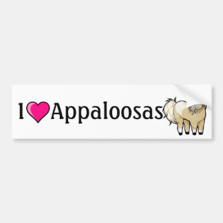I <3 Appaloosasのバンパーステッカー バンパーステッカー
