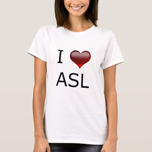 I <3 ASL Tシャツ (正面)