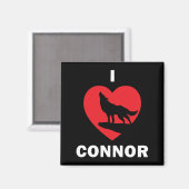 I <3 Connorマグネットブラック マグネット (正面/裏面)