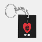 I <3 Felix Keychain (暗い) キーホルダー (正面左)