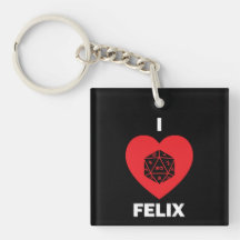 I <3 Felix Keychain (暗い)