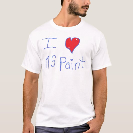 I <3 MSpaint Tシャツ (正面)