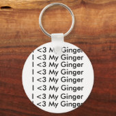 I <3 My Ginger keychain キーホルダー (正面)