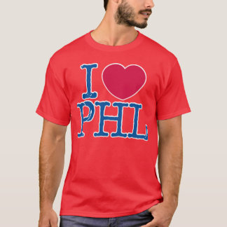 I <3 PHLのワイシャツの(赤くか青)赤いワイシャツ Tシャツ