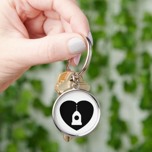 I <3 Servos! 黒のkeychain キーホルダー (手)