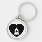 I <3 Servos! 黒のkeychain キーホルダー (正面)