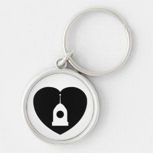 I <3 Servos! 黒のkeychain キーホルダー