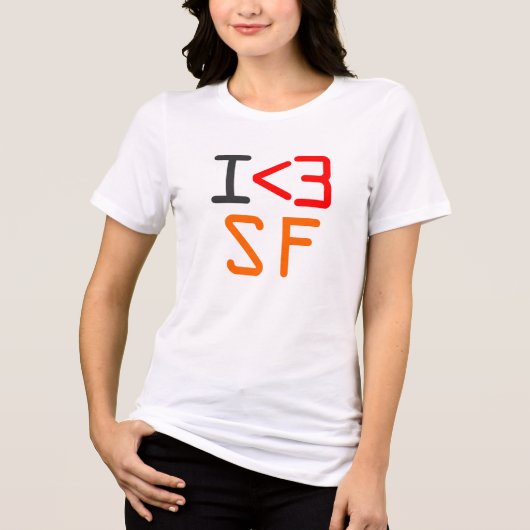 I <3 SF トライブレンドTシャツ (正面)