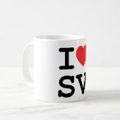 I <3 SV コーヒーマグカップ (正面左)